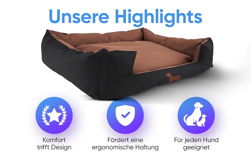 Міцне собаче ліжко для великих і маленьких собак, цуценят та літніх тварин. Собаче ліжко-софа, кошик з подушкою. Світлі та темні кольори, середні породи, з м'якою оббивкою. Виберіть колір S onyx