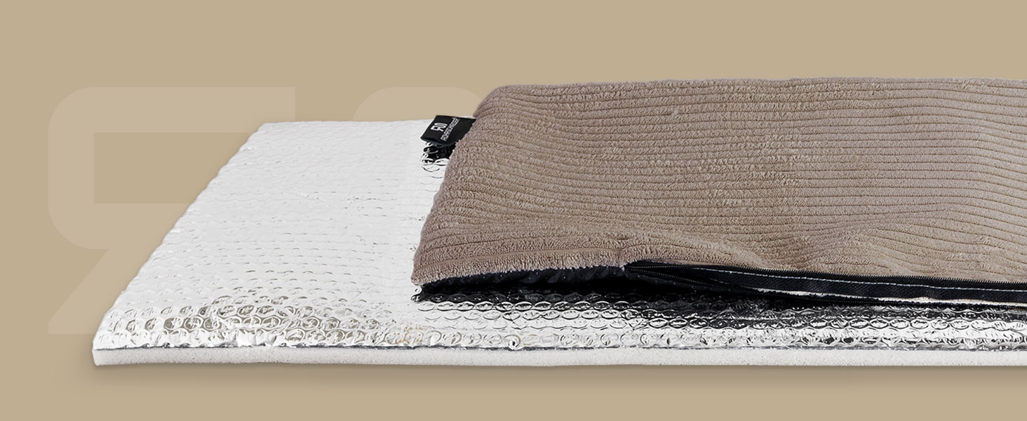 Кішка ліжко-лежанка на підвіконня з самонагрівальною підстилкою | З антиковзаючою основою | Зручне кішка ліжко з м'якого корду | Розмір 2 (90 x 29 см) | Темно-сірий колір | Зроблено в ЄС