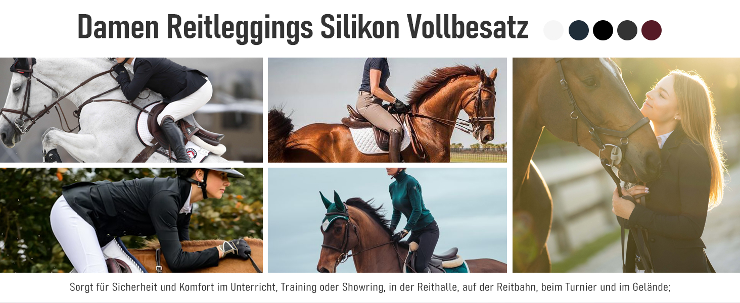 Легінси для верхової їзди HMILES для жінок, повний силіконовий покриття, висока талія, еластичні, з кишенею для телефону та петлями для ременя, сірі, розмір S