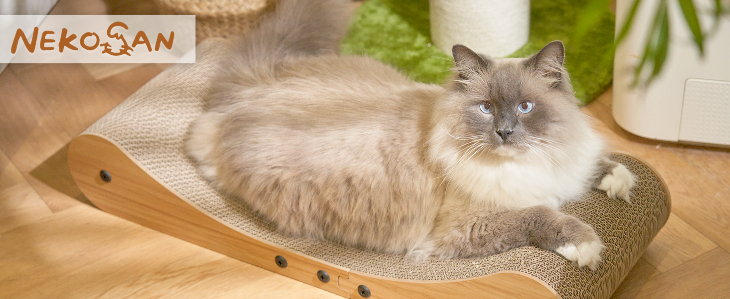 Кігтеточка для котів Nekosan, 70 см, велика, з картону, лежанка-кігтеточка