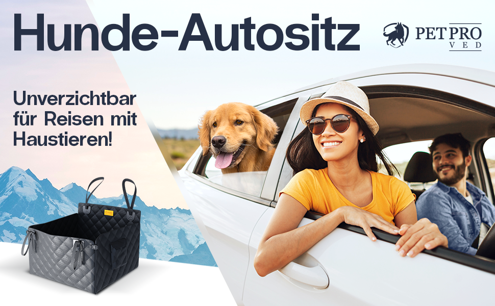 PETPROVED Клітка-кошик для собак у машину - Водонепроникний, середній розмір, 21 кг, 58x58x36 см