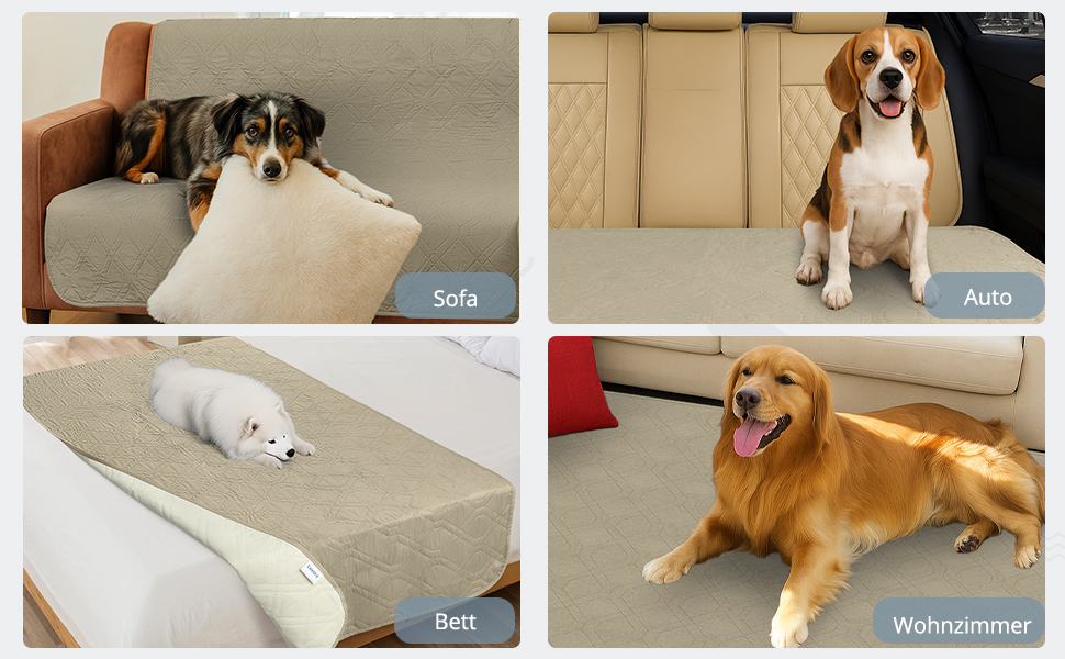 Водонепроникний килимок для собак, антиковзаюча підстилка для собак, захист дивану та ліжка, міцна підстилка для котів, захисний килимок, що можна прати, для дивану, ліжка, авто, у дорогу, хакі, 137x208 см