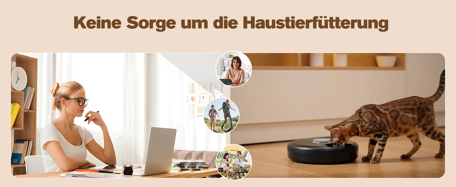 Автоматичний дозатор корму для котів: автоматичний диспенсер вологого корму для котів, бездротовий, з охолодженням, таймер, акумулятор, ABS пластик