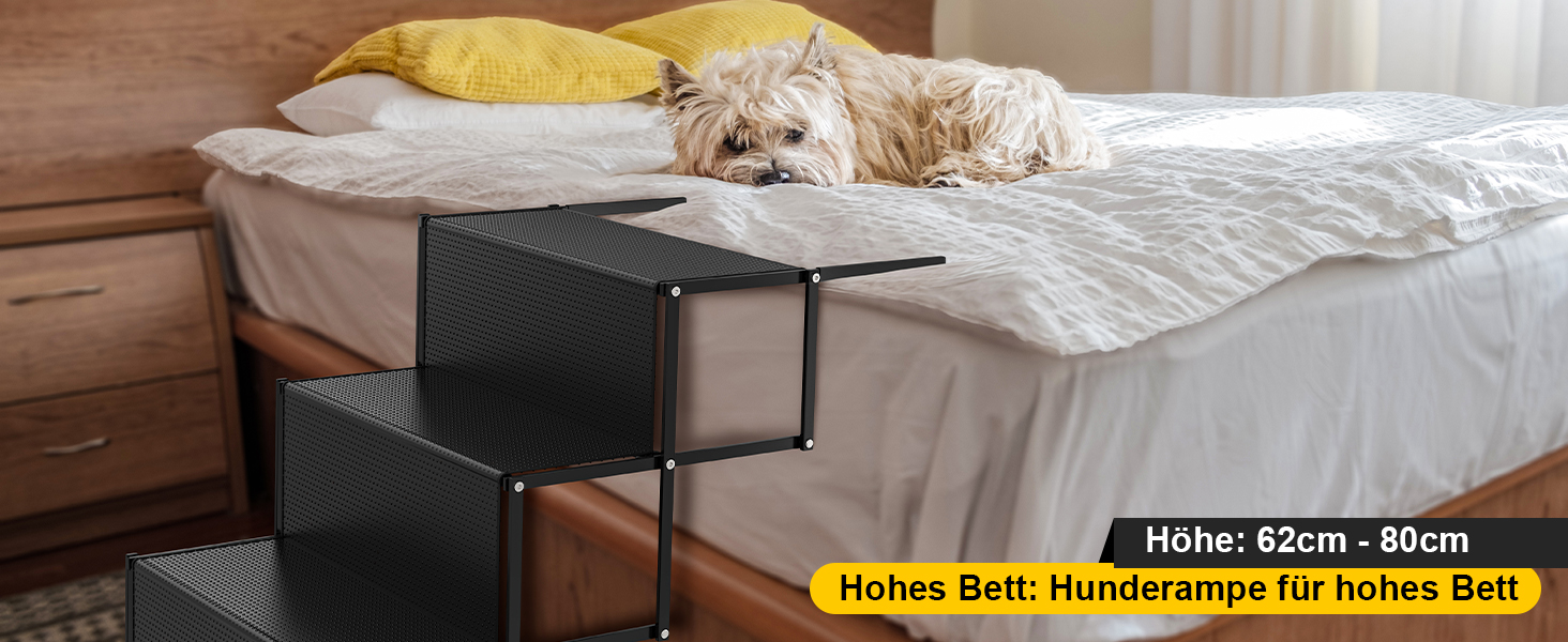 Сходи для собак XARILK - 5-ступенева алюмінієва драбина для собак, 44 см, до 110 кг, для авто, позашляховиків, ліжок та вантажівок