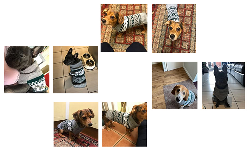 Теплий зимовий светр для собак середніх та великих порід - Knitted Sweater Costume Outfit