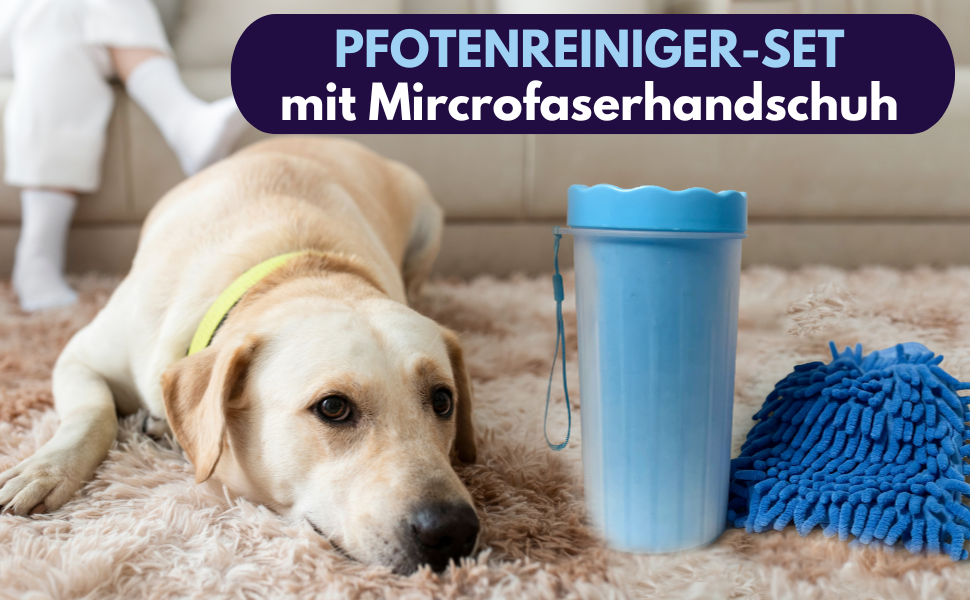 Goldthal® Оригінальний рукавичка для миття лап собак з мікрофібри. Без брудних лап для великих та маленьких собак