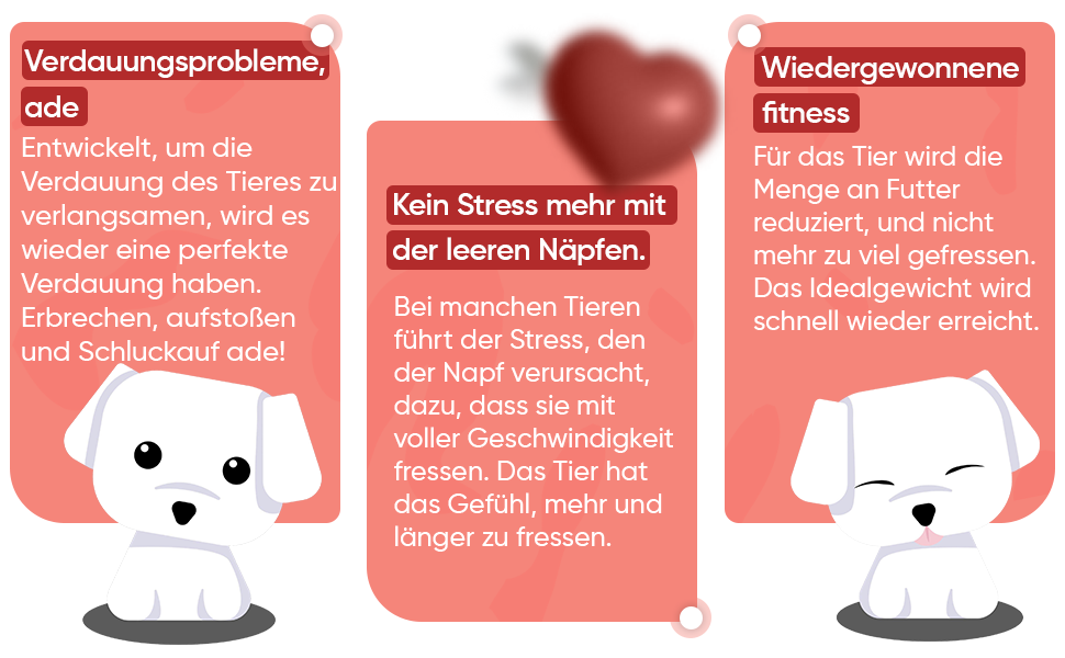 Миска для собак великих порід, повільне годування, антигликальна миска, для здоров'я травлення, проти блювоти, нековзна підставка, рожева, для великих та XXL собак