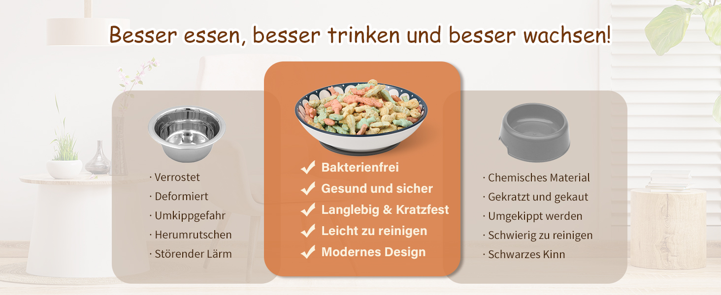 Набір мисок для котів з кераміки Katzennapf Set - 6 шт. - білий (Classic-A)