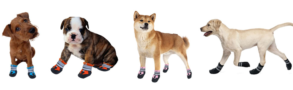 Жовті чоботи для собак REESTBOO, XXL, 4 шт. Водонепроникний захист лап, антиковзаючі, з світловідбиваючим ремінцем, на липучці. Підходять для великих собак, снігу та дощу.