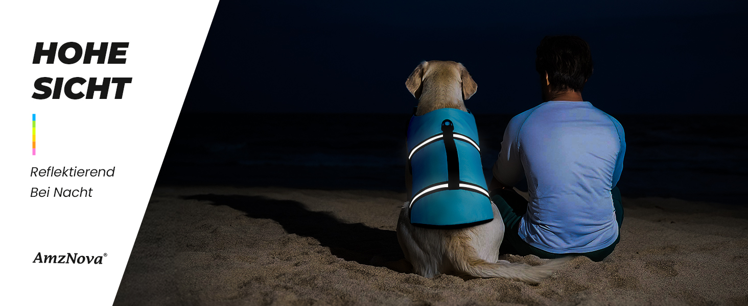 Жилет рятувальний для собак AMZNOVA Rip Stop, рожевий, XL (79-97 см)