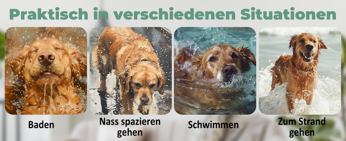 Рушник для собак з мікрофібри, великий, зелений, XXL, швидковисихаючий, з клямками