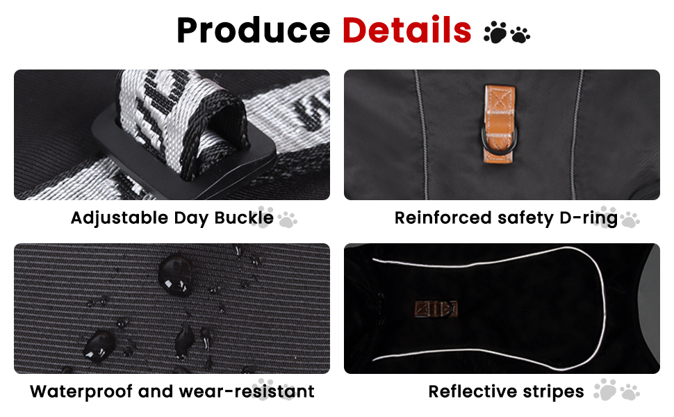 Тепла куртка для собак на зиму, чорна, з відбиваючими смужками, 3XL