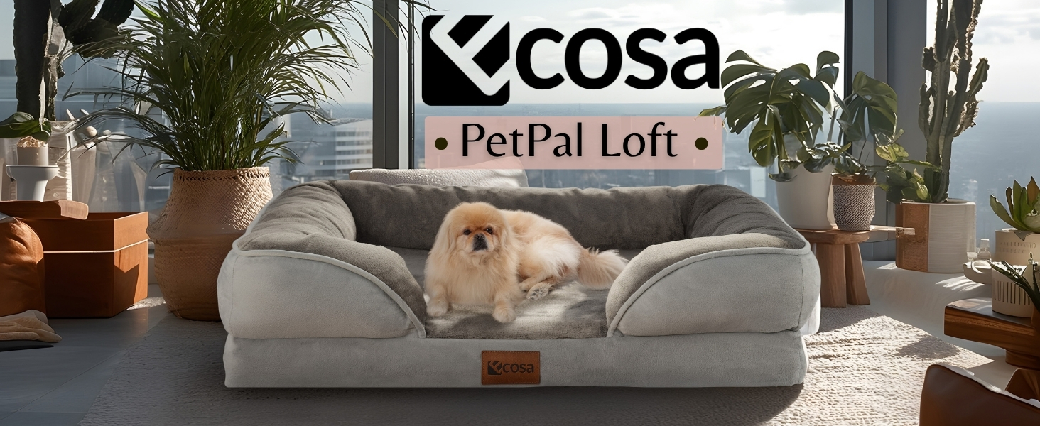 Ортопедичне ліжко для собак Ecosa®: велике, середнє, маленьке. Зручне, миється, знімний чохол