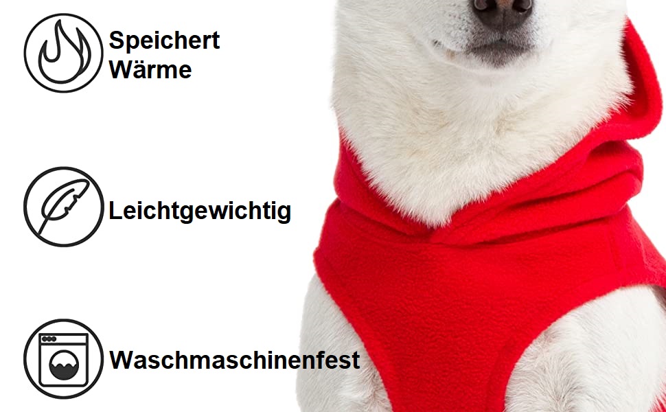 Тепла жилетка Gooby для собак, флісова куртка з кільцем для повідка, червона, XS (4 фунти)