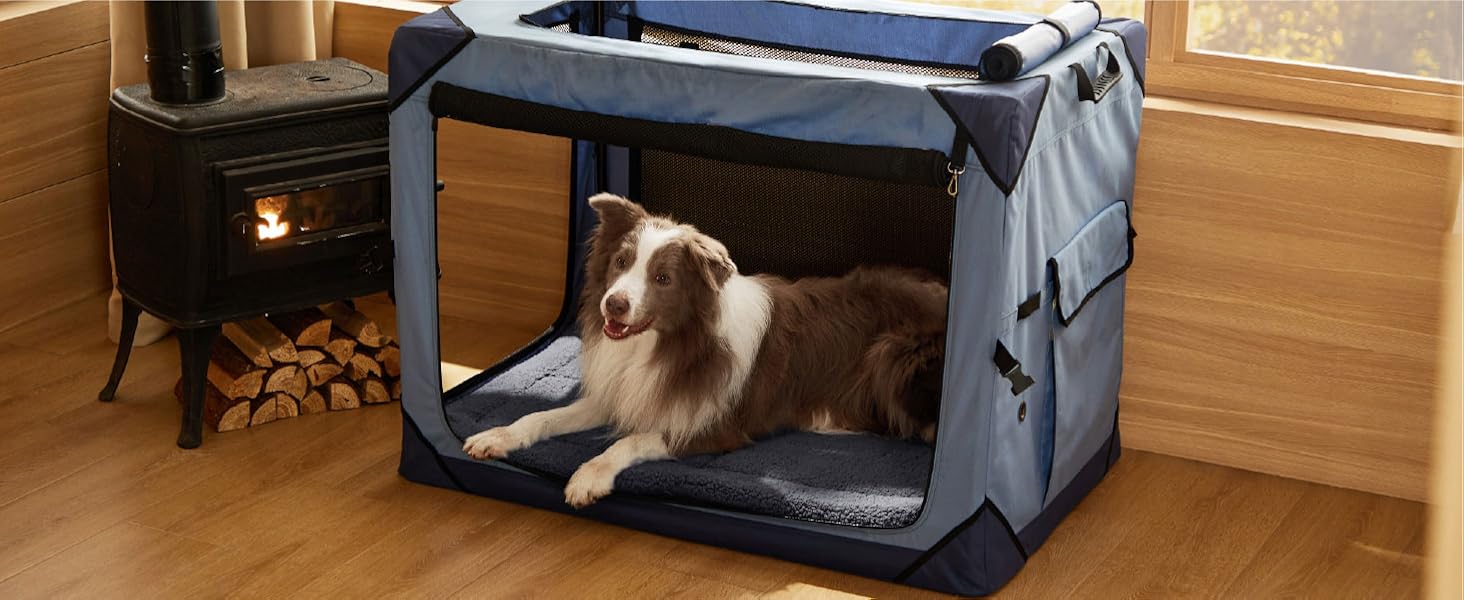 Килимок для собак середніх порід BEDSURE - 74x46 см, сірий, з шаруватим наповнювачем, Sherpa плюш, легко миється