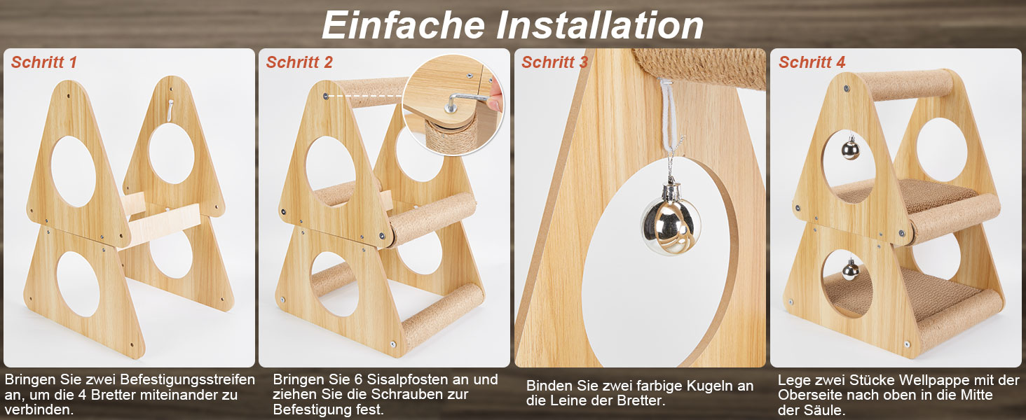 Кігтеточка Ownpets для котів, будиночок, 54 см, багатофункціональна, екологічна, стабільна, ідеальна для відпочинку та заточування кігтів