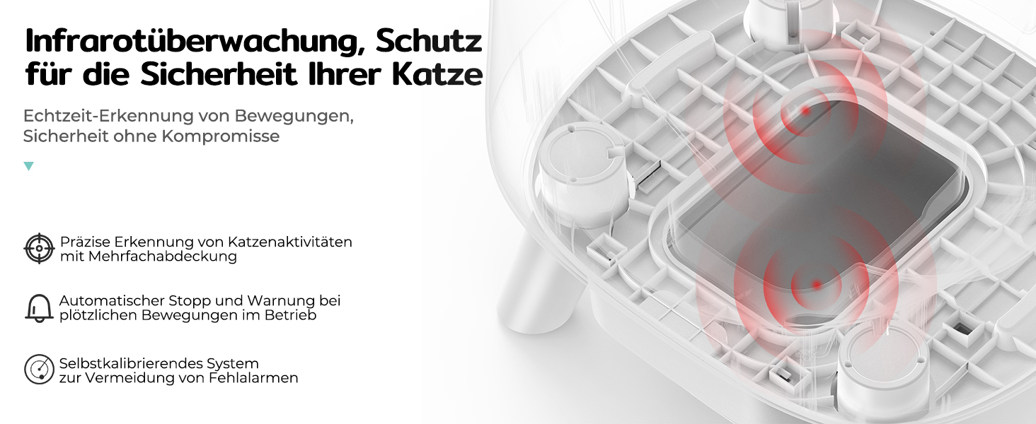 Автоматичний лоток для котів Cura X1 Katzenklo: самоочищення, 80+8 л, датчики безпеки, контроль через додаток, для кількох котів