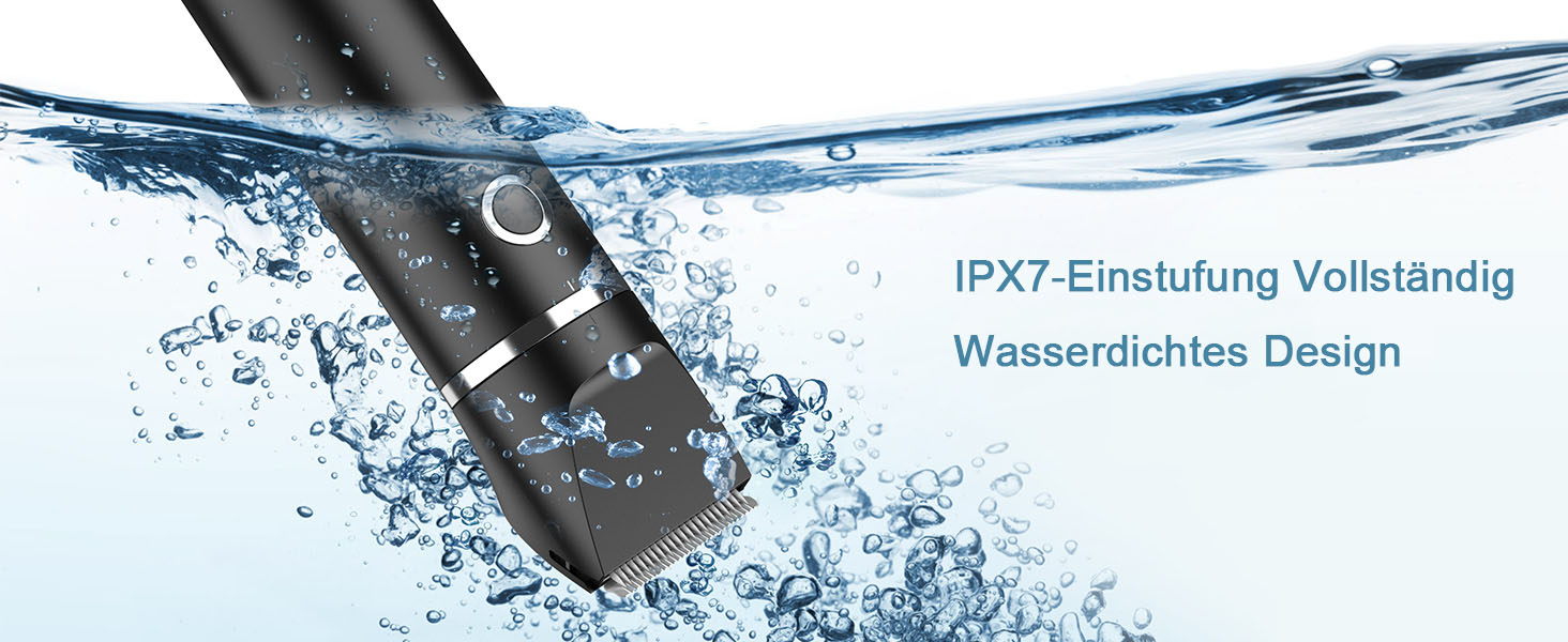 Триммер для обрізки кігтів собак з керамічним лезом - IPX7, USB, безпечний, тихий, чорний