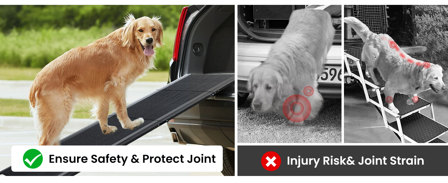 Рампа для собак у машину, розкладна, 180 см, для великих собак, протиковзка, 44 см ширина, до 110 кг