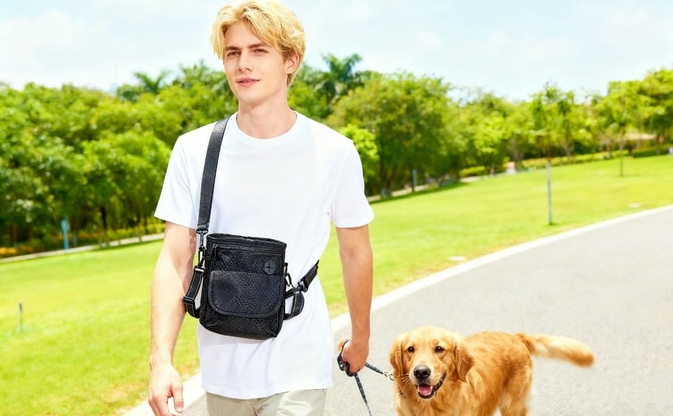 Сумка для собак Hanwell для ласощів та іграшок з дозатором для відходів, водонепроникна, сіра