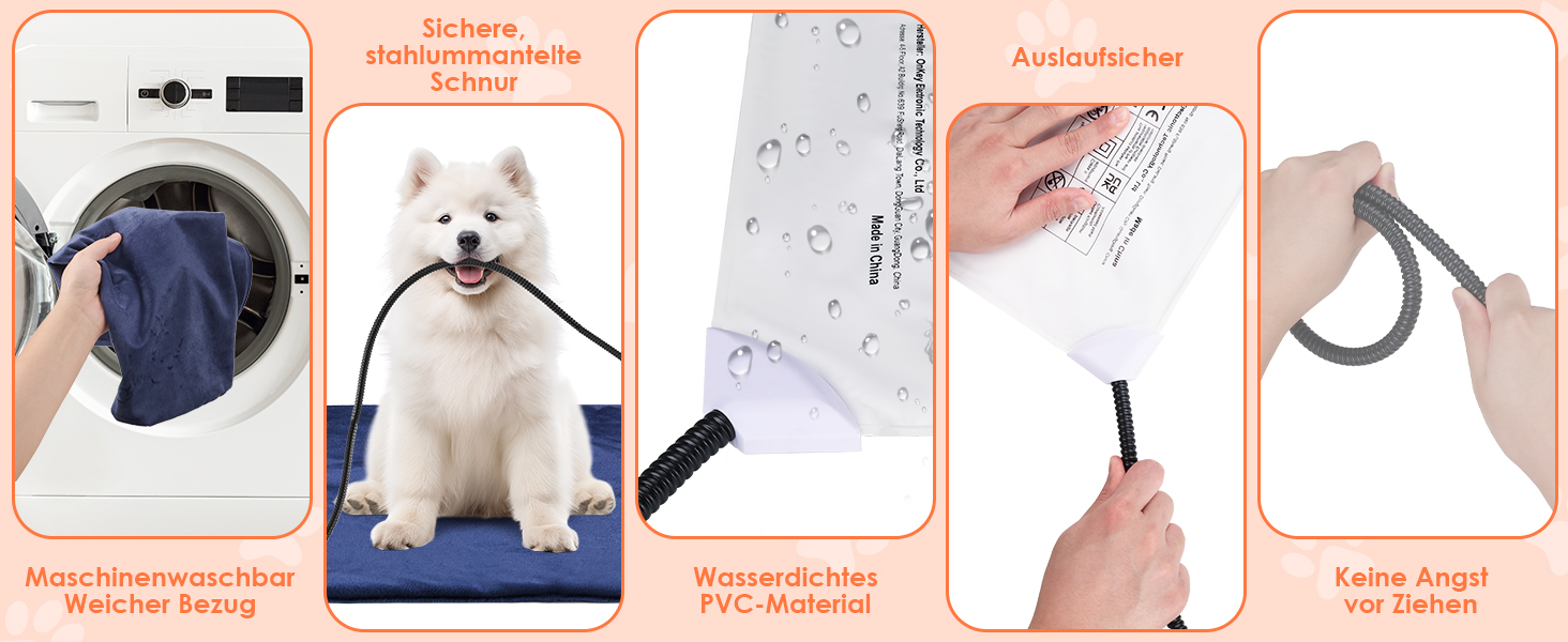 Килимок для підігріву домашніх тварин, великий для собак та котів, з регулюванням часу та температури, 60 x 90 см