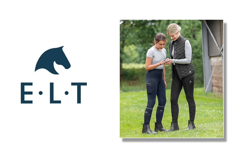 ELT Reitleggings Ella 36 Schwarz - жіночі штани для верхової їзди, чорні