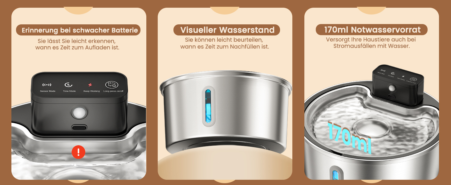 Качалка для котів PawPoll з датчиком руху, акумулятор 4200mAh, 3.2L, нержавіюча сталь, LED, тиха помпа, легко миється