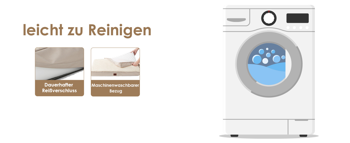 Ортопедичне ліжко для собак середніх порід EHEYCIGA 89x58x9 см, м'яке, знімний чохол, підходить для перевезення, Kamel