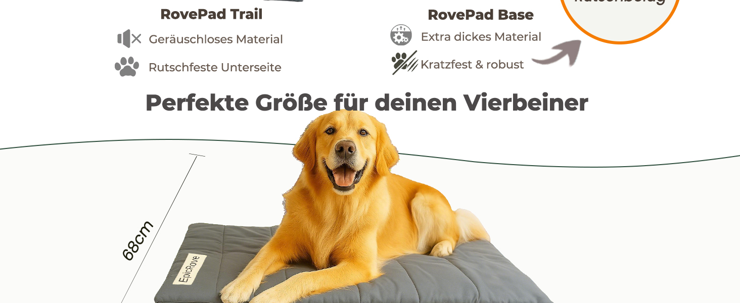 Водонепроникний килимок для собак EpicRove 110x68 см – неслизький, миючий, для подорожей, авто, кімнат для собак та котів (сірий)