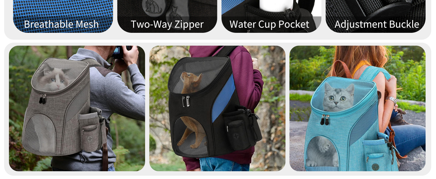 PETCUTE Рюкзак для собак і котів, переноска для маленьких собак, блакитний (до 2.8 кг)