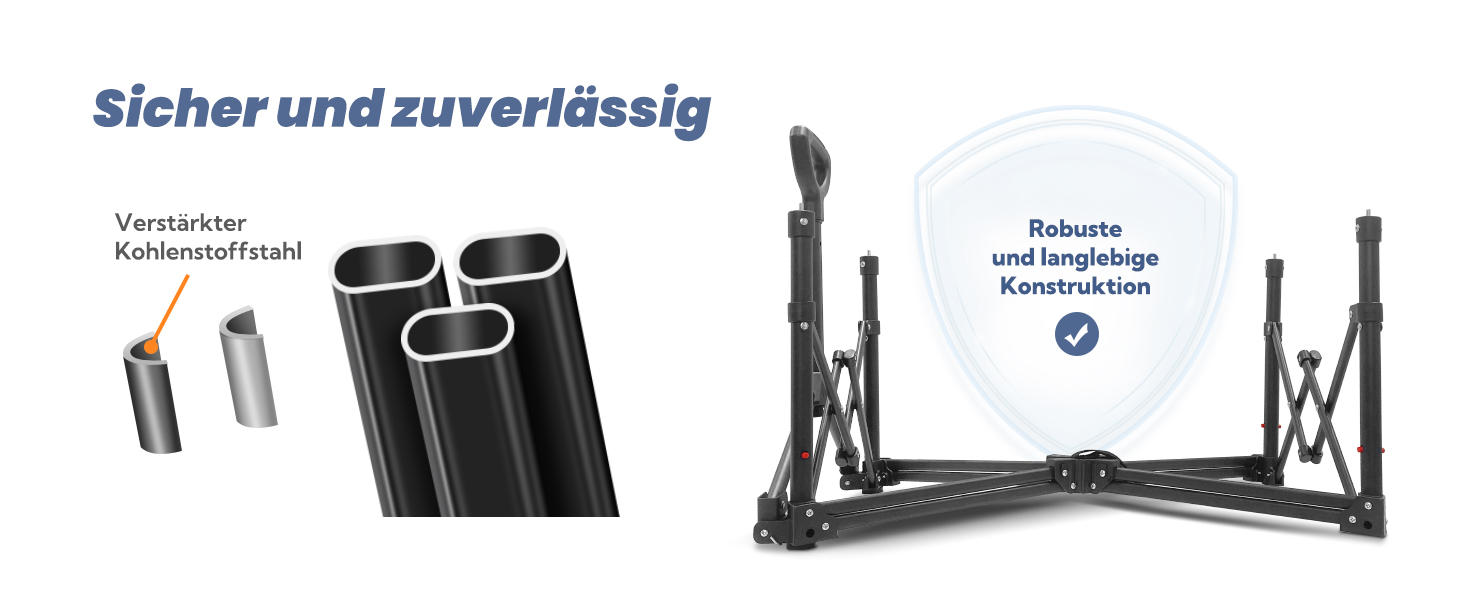 Складаний вагончик Homecall для відпочинку, покупок та транспортування (100 кг, Navy Blue)