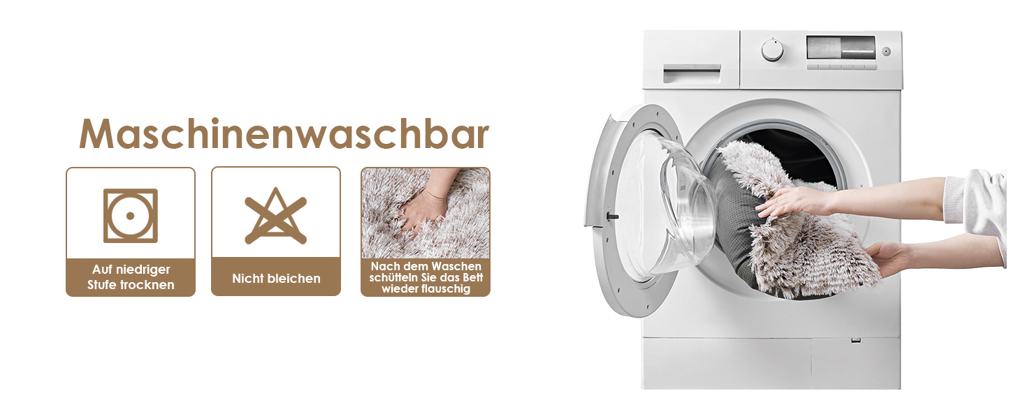 М'яке ліжко для собак EHEYCIGA, велике, XXL, 120x90 см, з довгим плюшем, неслизьке, коричневе, миється