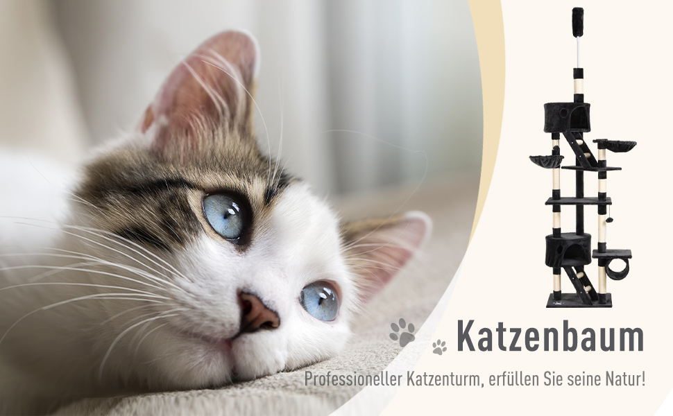 Дряпка для котів PawHut, килимок-дерево, сірий, з сизалю, до стелі
