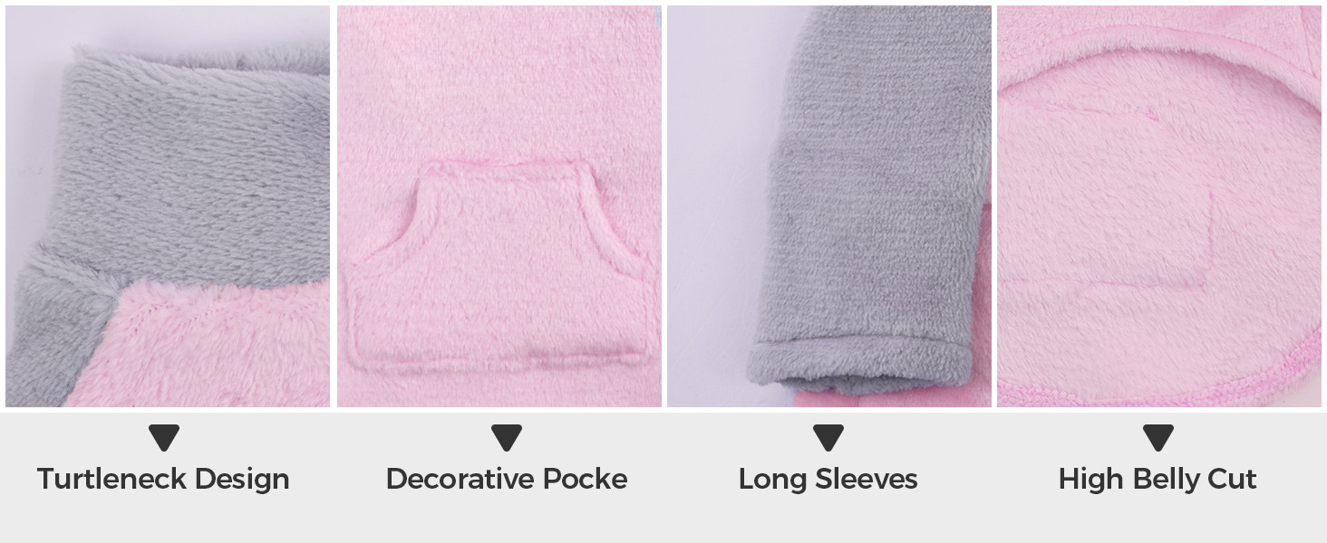 Теплий зимовий пуловер для кота Сфінкс (Рожевий, S) - Зимовий одяг для котів, флісова куртка, пуловер