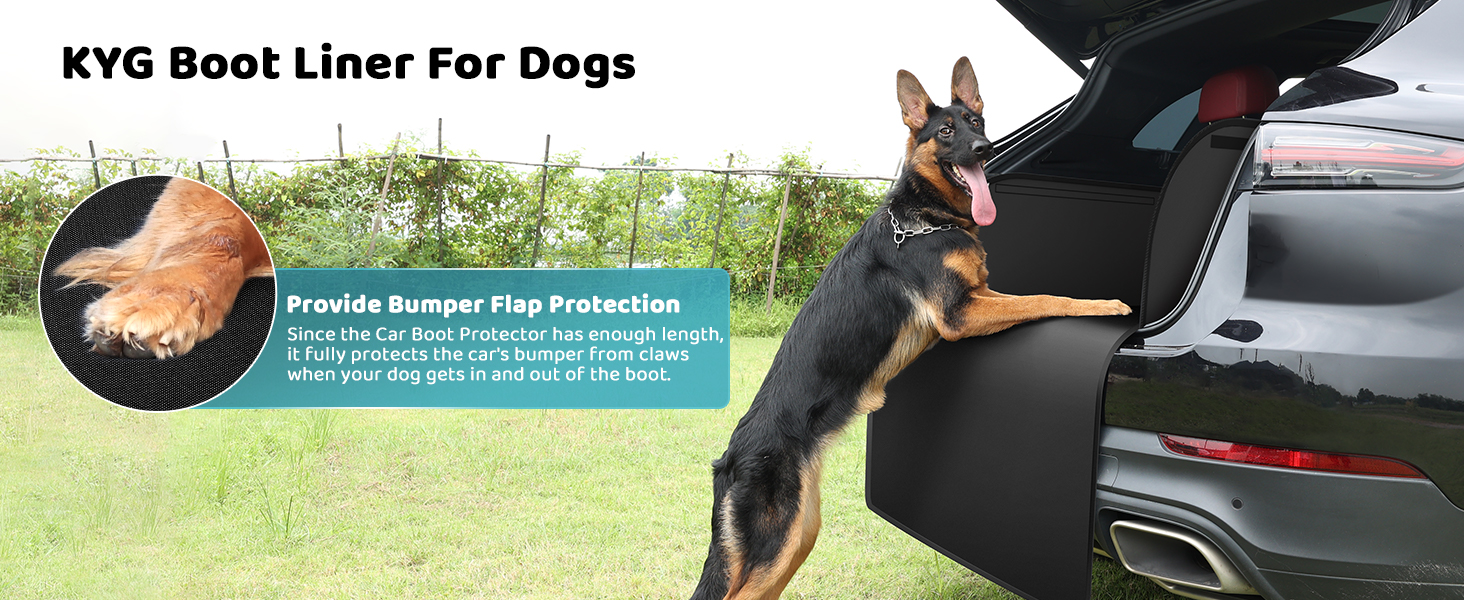 Захист для багажника автомобіля від бруду та подряпин для собак KYG - універсальний, водовідштовхуючий, стійкий до зношування, з боковими захистами, легко миється, чорний, 185x105x38 см