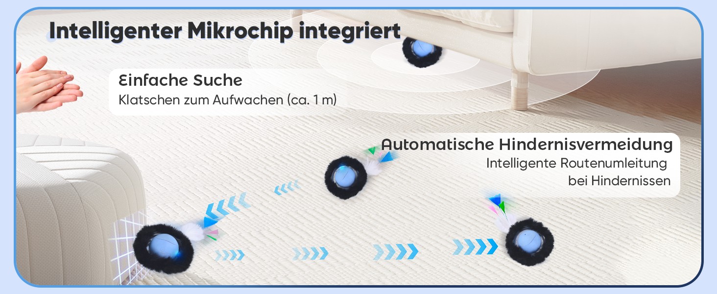 Іграшка для котів GoldenSun: м'ячик-дзиґа з інтерактивною активністю, килимок з мишками, приховане місце з 5 отворів, блакитний колір