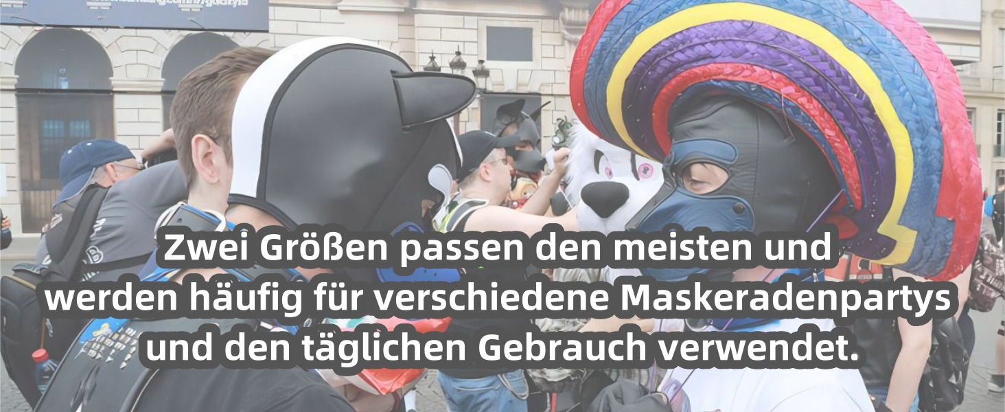 Маска для собак, м'яка, з вухами, Petpay, для святкування Halloween та вечірок (XL, чорна)