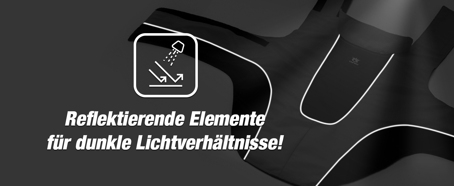 Дощовик для собак TSPRO Premium, червоний, водонепроникний, з світловідбиваючими смугами, для собак малих та середніх порід, розмір M (Обхват грудей 54-69 см, Обхват шиї 45-60 см, Довжина спини 39 см)