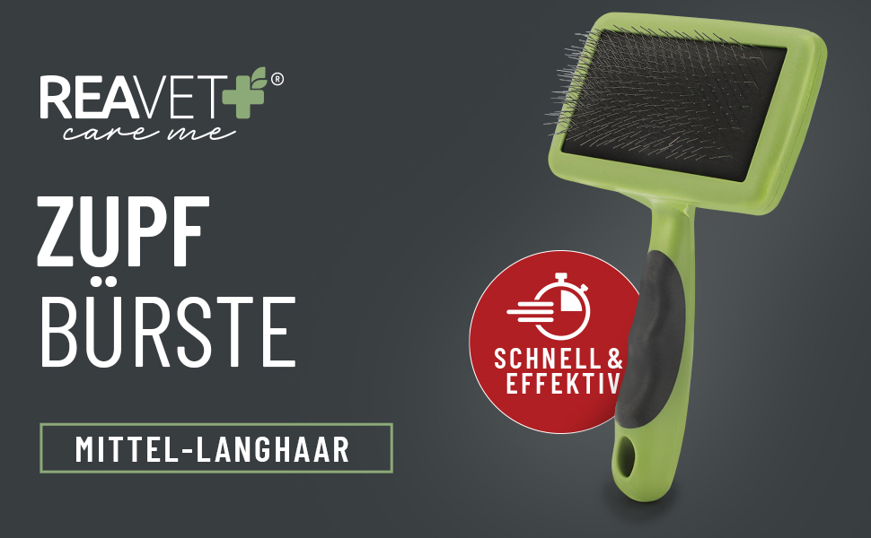 Щітка для собак та котів ReaVET, знімає підшерсток та ковтуни, для великих та середніх порід, (L/M)