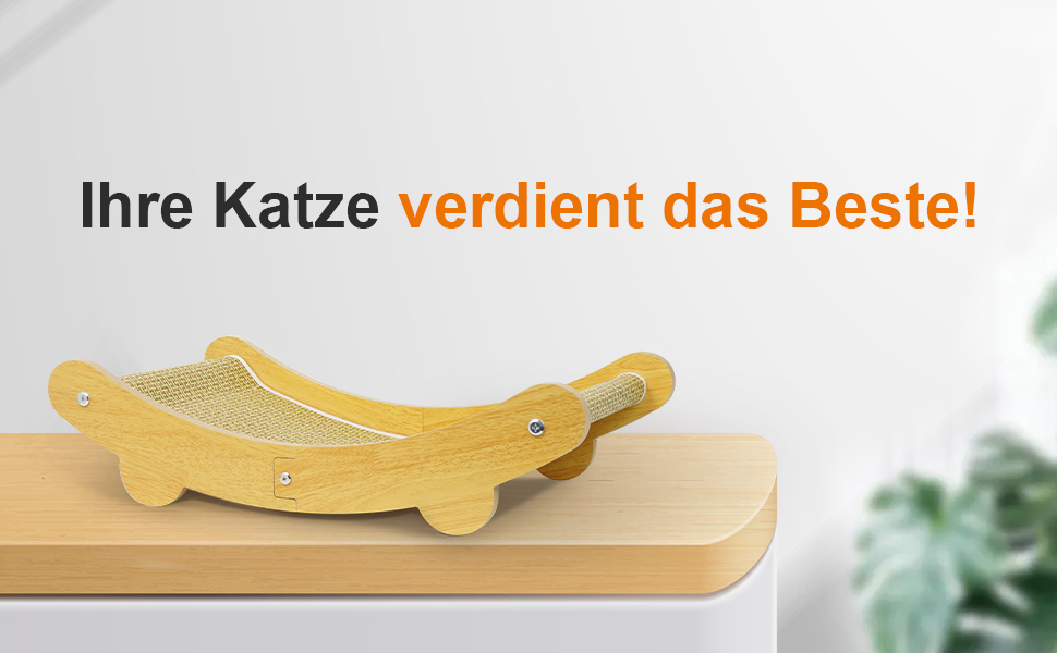 LUMIN TUTU Котячий будиночок 2-в-1: когтеточка та ліжко для котів, 59x34 см, міцний, з натурального льону, без виділення ворсу