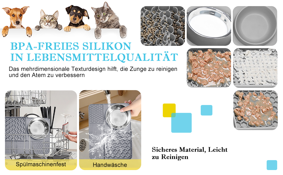 Шлека для собак Cooltto з лотком та шпателем: силіконова підстилка з присосками для купання, грумінгу та догляду за кігтями (сірий)