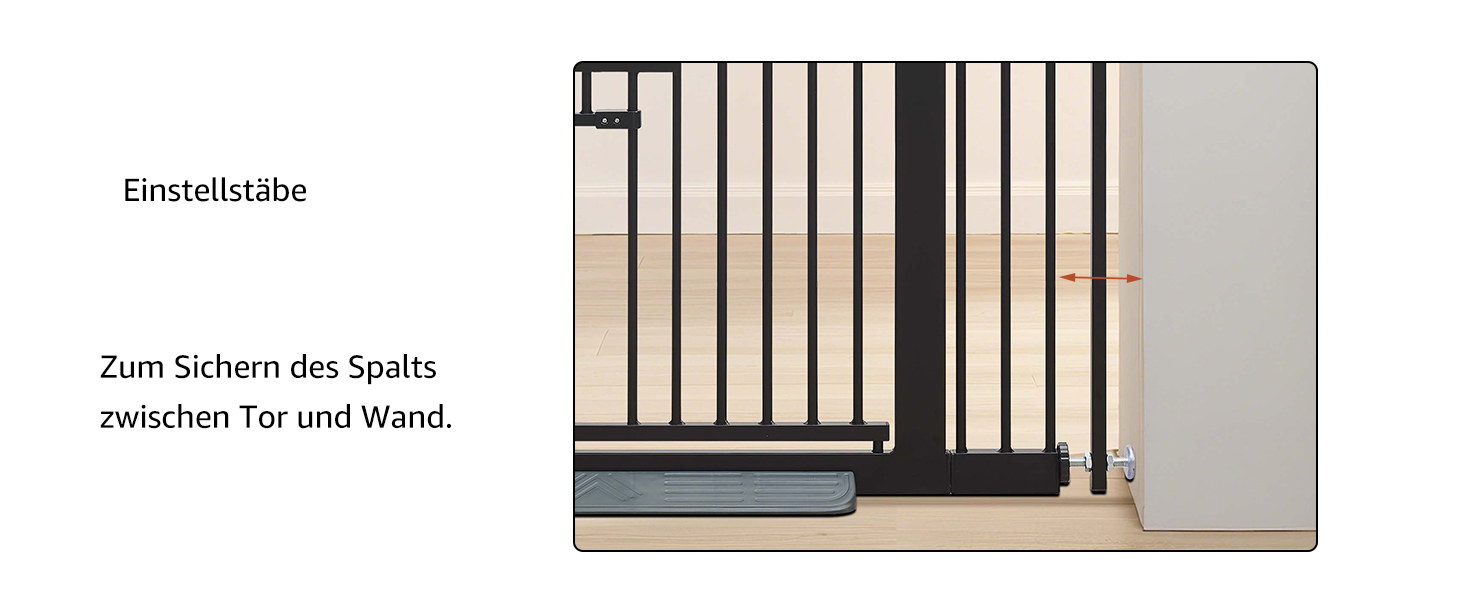 Кітниця UniPaws для дверей, 142 см, з дверцятами для котів, ширина 95–105 см, для собак та котів, для сходів та дверей, білий колір (чорний, ширина 79-95 см)