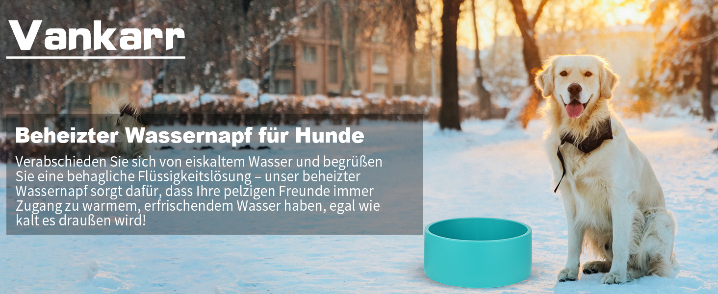 Нагрівальний миска для собак Vankarr 3.2L з термостатом. Захист від укусу кабелю 200см. Підходить для собак, котів, курей та кроликів.