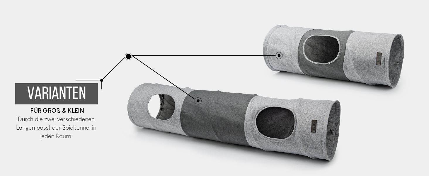 Туннель для котів Lionto з іграшковою кулькою, 30x70 см, розкладний, з матеріалу, що легко чиститься, для котів, міцні іграшки для котів, діаметр 30 см