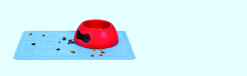 Підкладка під годівницю для собак та котів Mustafà Design, Італія, M, сірий, антиковзаюча