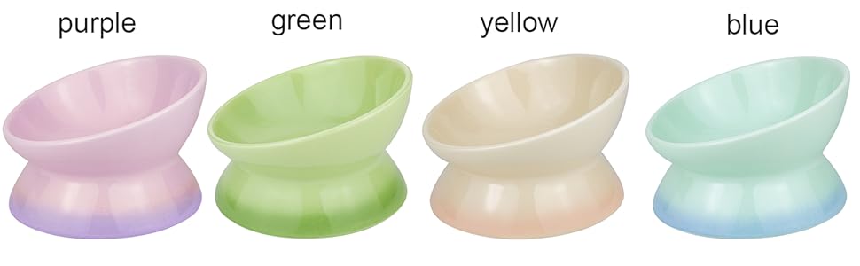 Підвищена годівниця для котів та собак Busnos, керамічна миска для води та їжі, жовта, 15.5x15.5x11 см