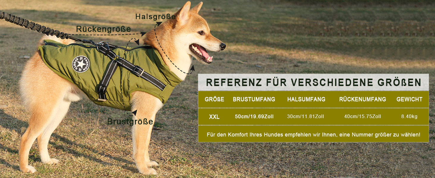 Зимова жилетка для собак, водонепроникний одяг для маленьких собак з D-початком, світловідбиваючий, XL, зелений