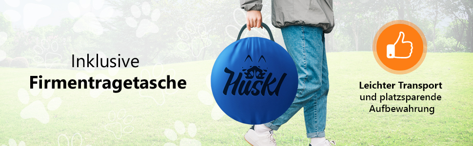 Набір для аджиліті для собак Huskl Agility Set: тунель, стійки, кільце, коробка для відпочинку. Аксесуари для аджиліті та тренувань собак.