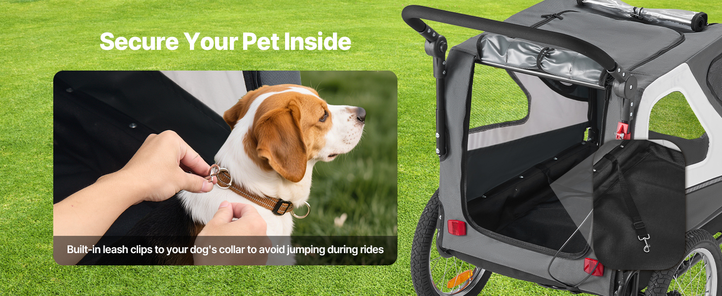 Велосипедний відсік для тварин VEVOR - для маленьких та великих собак, складаний, з колесами