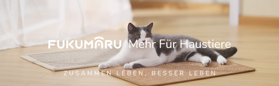 Килимок для котів FUKUMARU з сизалю, 60x40 см, коричневий: міцний килимок-подряпування для котів